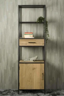 Wandkast Luna Eiken 200 x 60 cm (links) - Loft24.nl