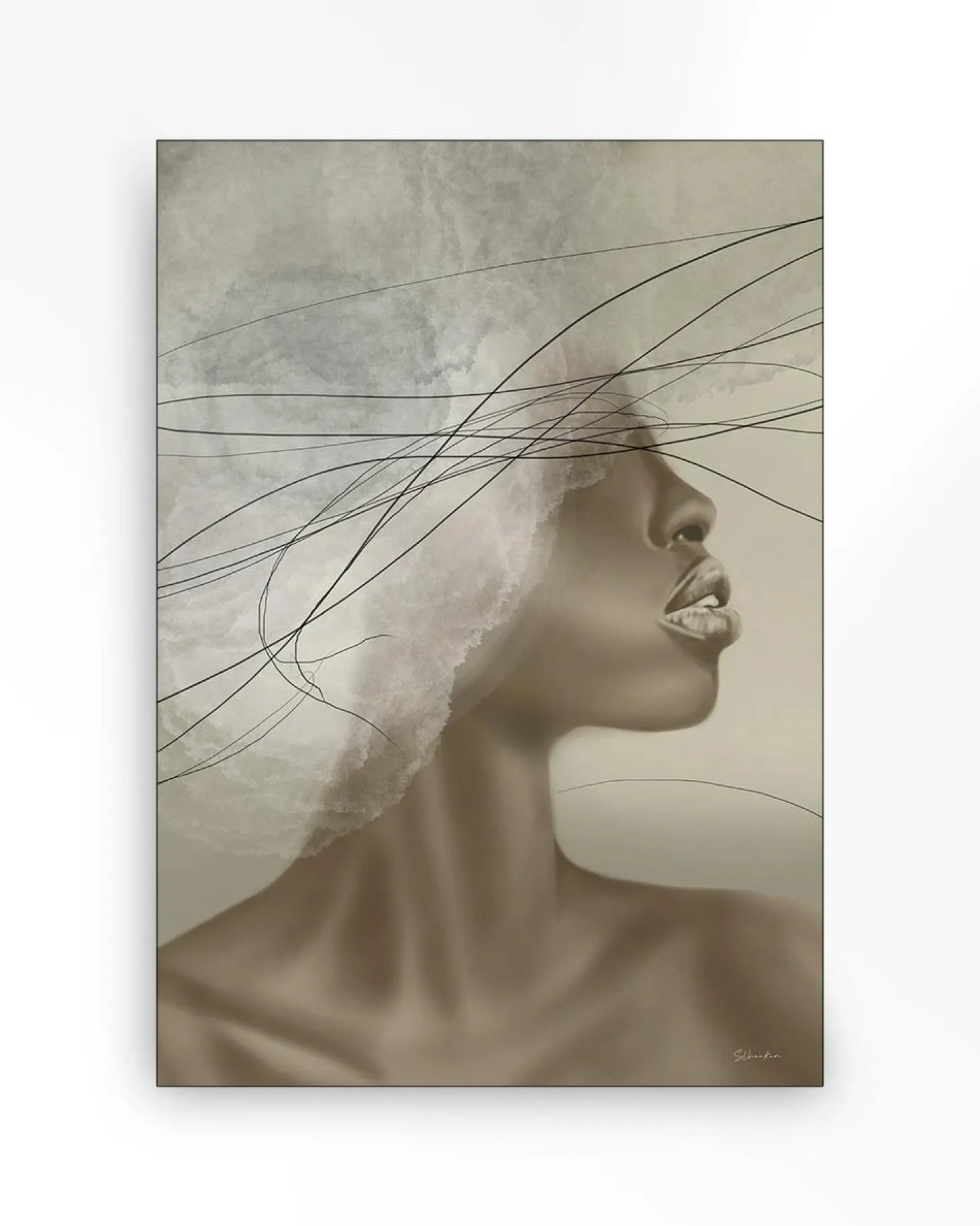 Wandkleed Cloudy thoughts - zelf samenstellen - Loft24.nl