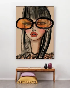 Wandkleed Sunny Orange - zelf samenstellen - Loft24.nl