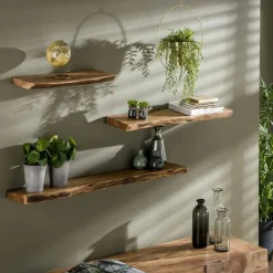 Wandplank Edge Acaciahout - 60cm - Loft24.nl
