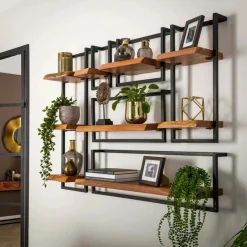 Wandplank Edge Acaciahout - 30cm - Loft24.nl