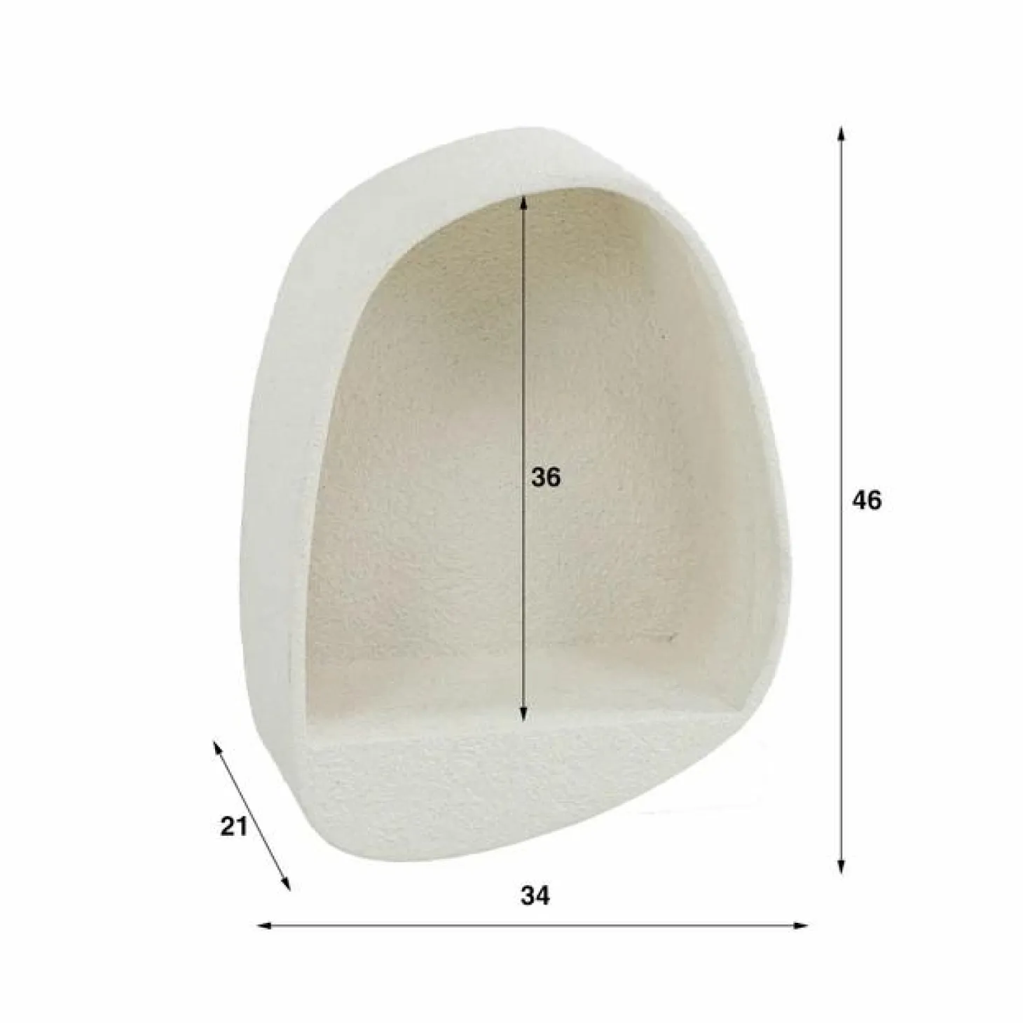 Wandplank Stone Marmer - 46 x 34 cm - Loft24.nl