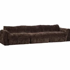 3-zits Bank Baggy 3D Geweven chenille - Donkerbruin - Loft24.nl
