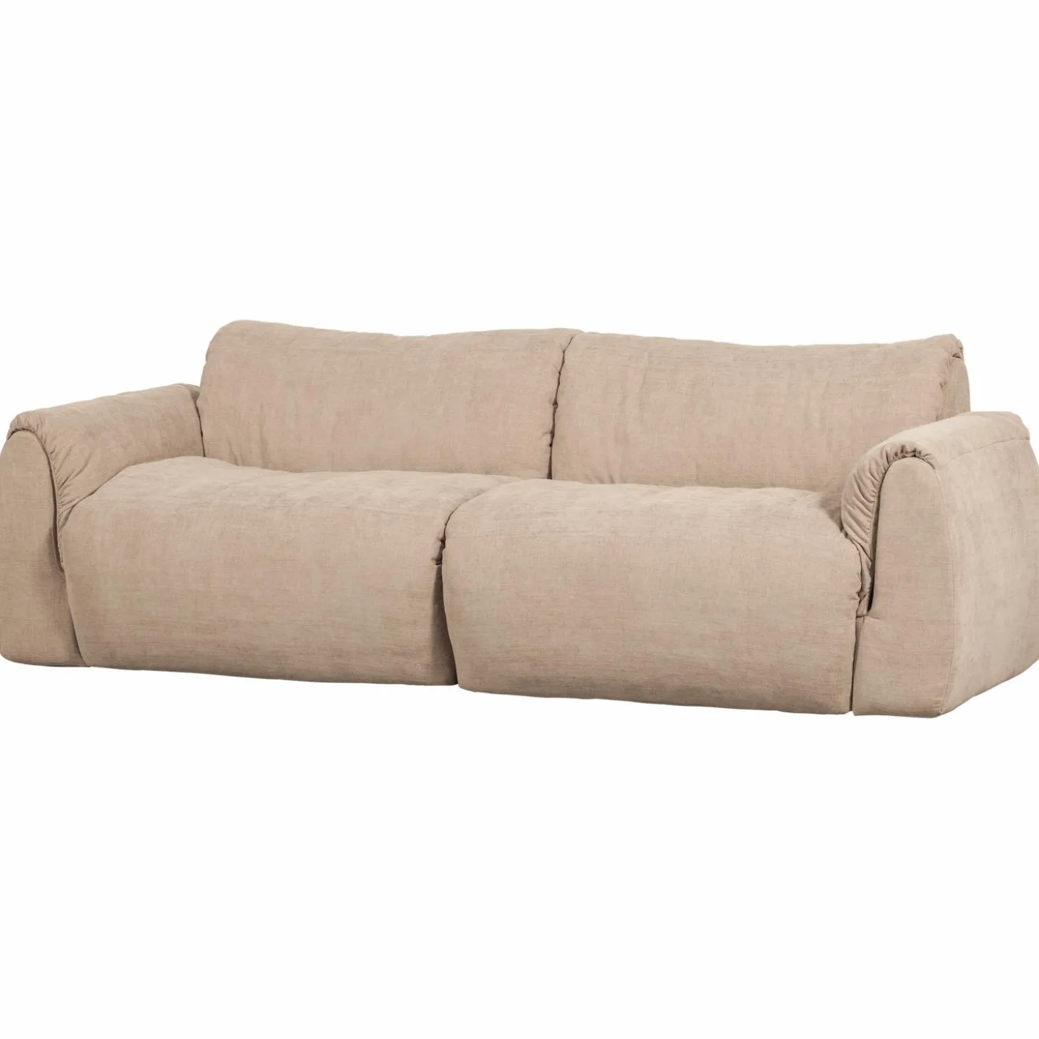 3-zits Bank Baggy 3D Geweven chenille - Zand - Loft24.nl