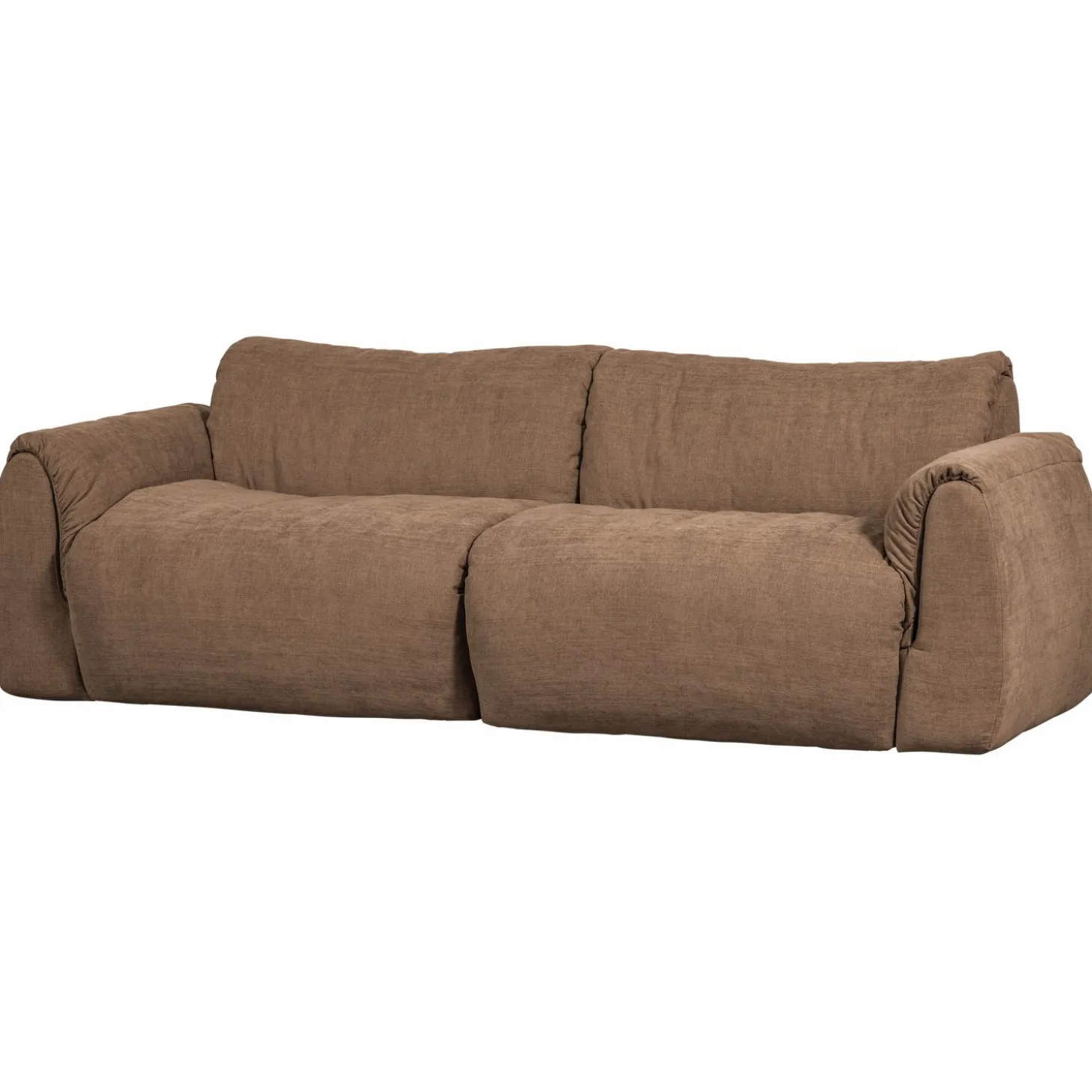 2-zits Bank Baggy Geweven chenille - Bruin - Loft24.nl