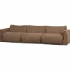 3-zits Bank Baggy Geweven chenille - Bruin - Loft24.nl
