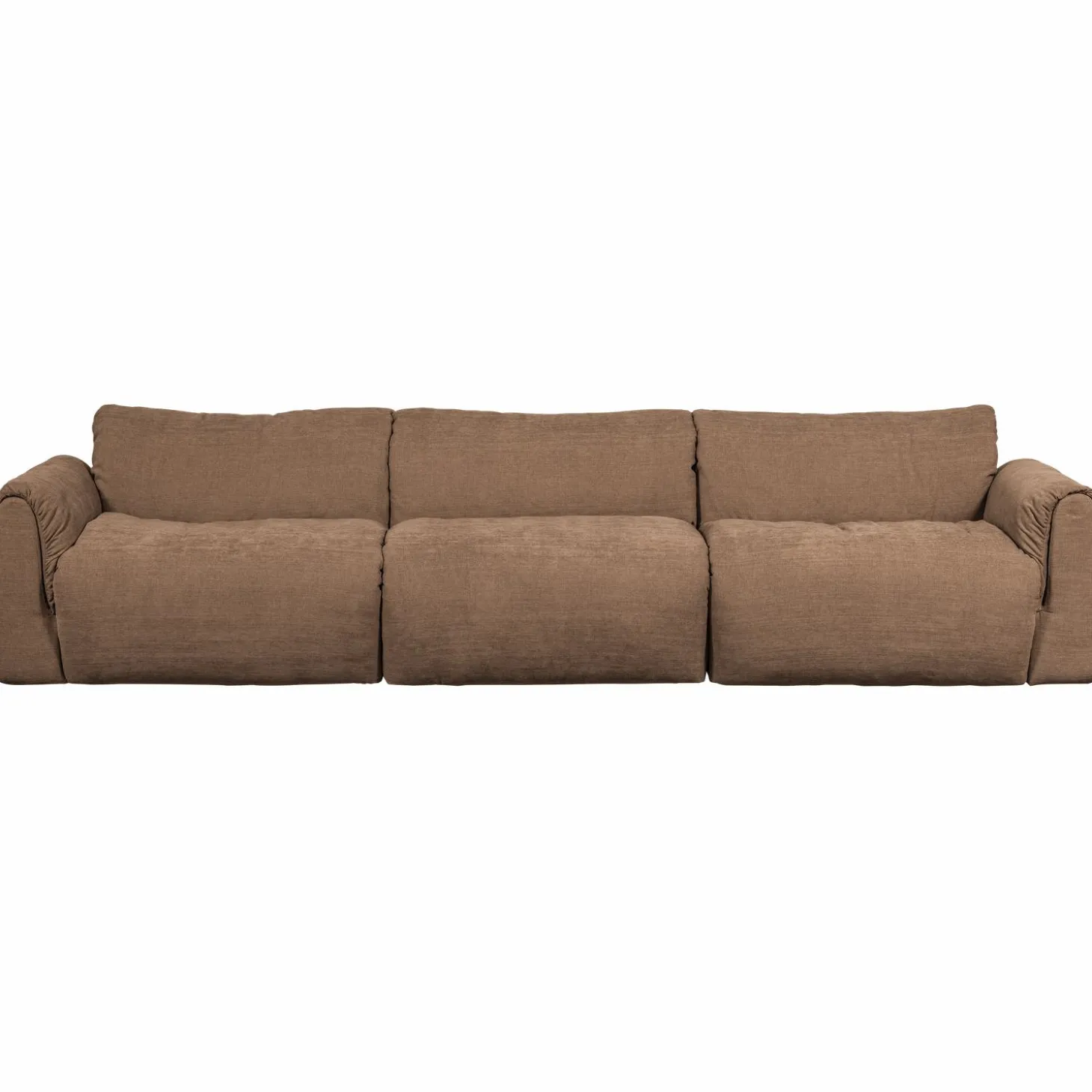 3-zits Bank Baggy Geweven chenille - Bruin - Loft24.nl