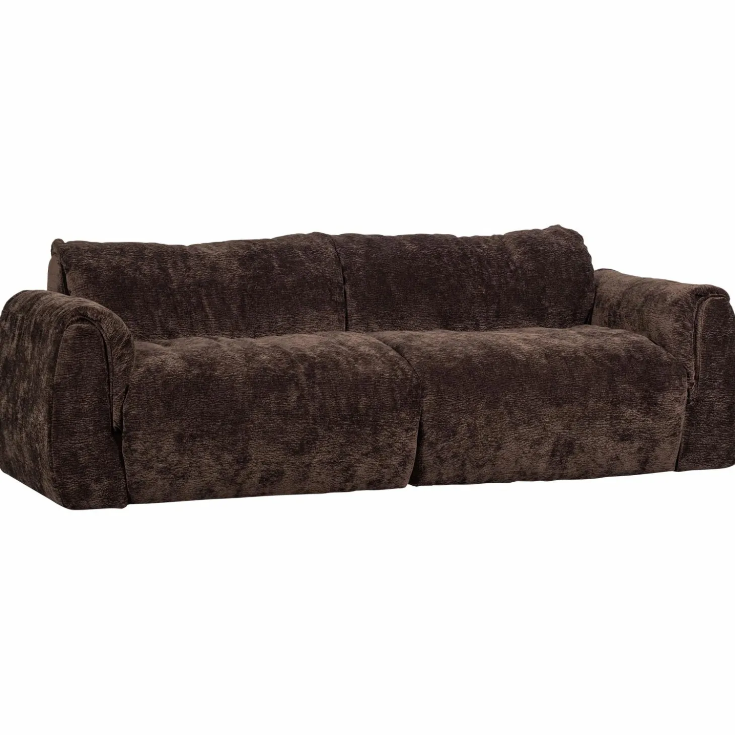2-zits Bank Baggy Geweven chenille - Donkerbruin - Loft24.nl
