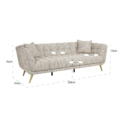 3-zits Bank Huxley Be Trendy - Naturel - Loft24.nl