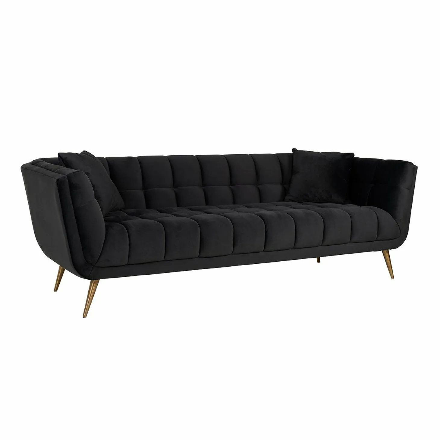 3-zits Bank Huxley Velvet - Antraciet - Loft24.nl
