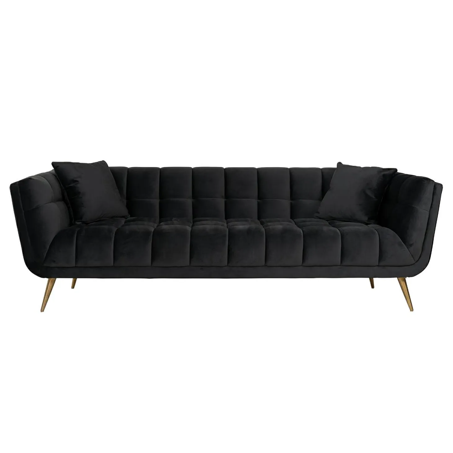3-zits Bank Huxley Velvet - Antraciet - Loft24.nl