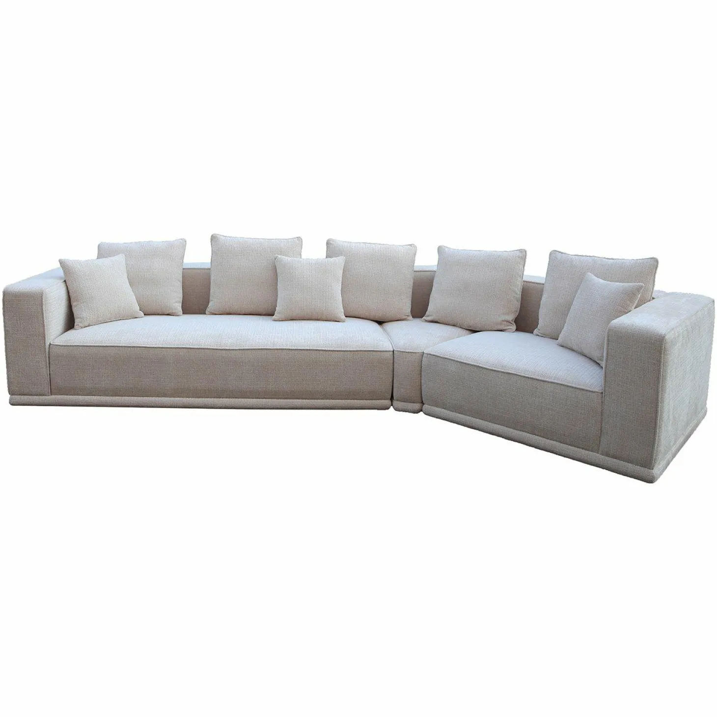 4-zits Bank Lusso Chenille - Beige - Loft24.nl