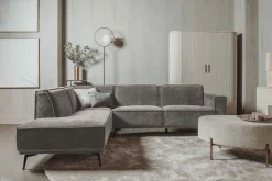 2,5-zits Hoekbank Leeds - Bruin (Links) - Loft24.nl