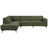 2,5-zits Hoekbank Leeds - Groen (Links) - Loft24.nl
