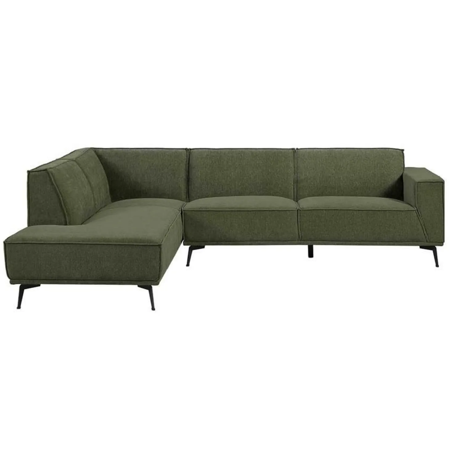 2,5-zits Hoekbank Leeds - Groen (Links) - Loft24.nl