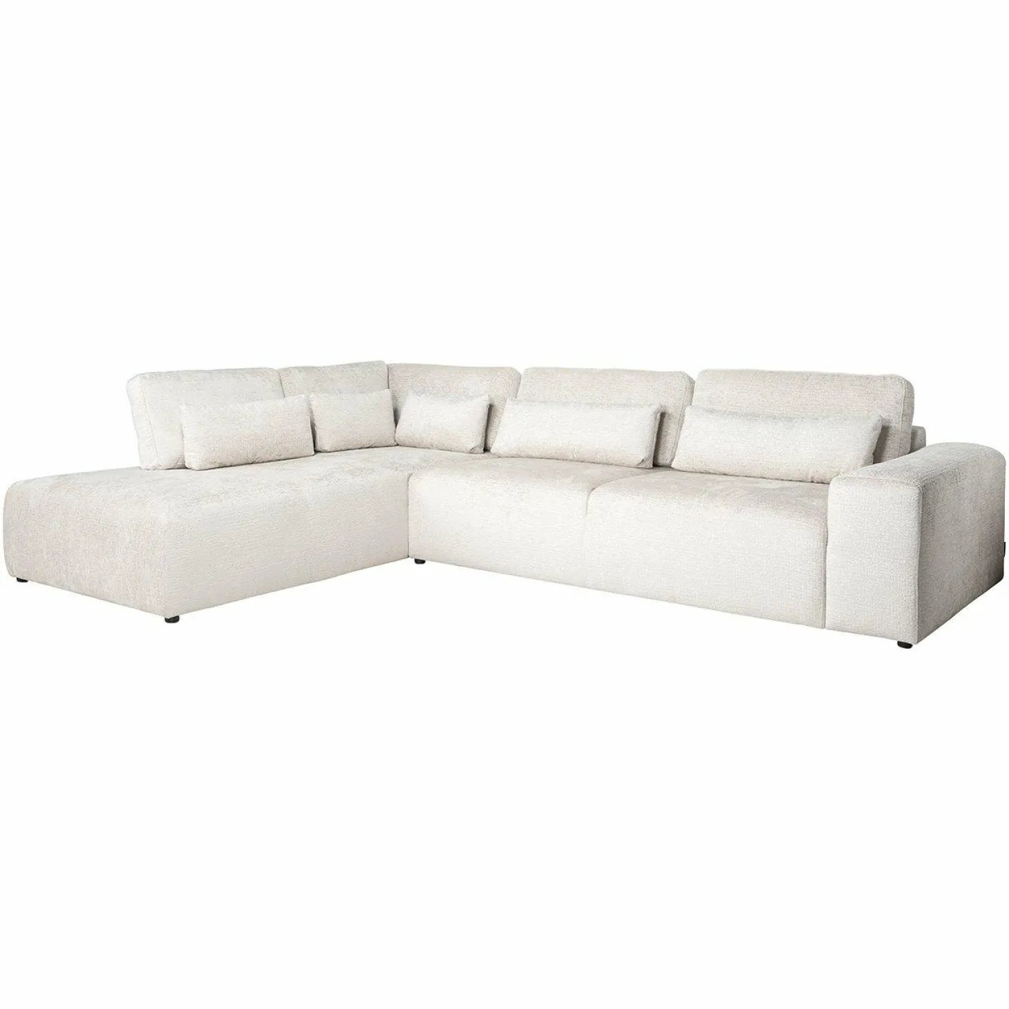 3-zits Hoekbank Lund Chenille - Crème - Loft24.nl