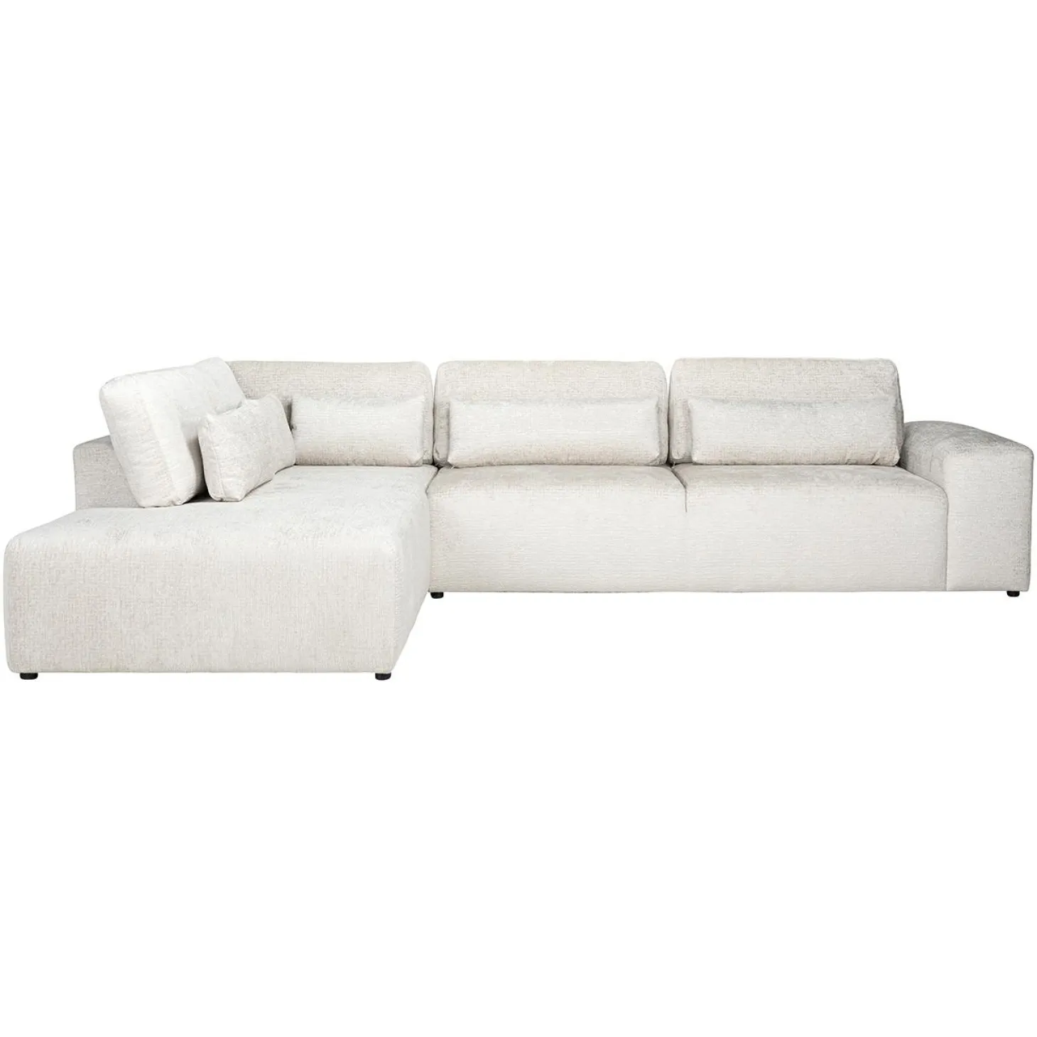 3-zits Hoekbank Lund Chenille - Crème - Loft24.nl