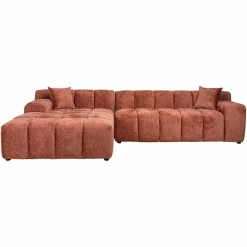3-zits Loungebank Cube Rechts Chenille - Blush - Loft24.nl