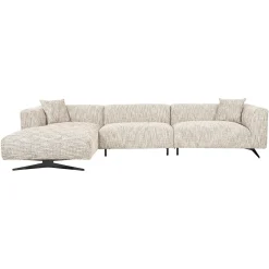 3-zits Loungebank Hoxton Links Chenille - Naturel - Loft24.nl