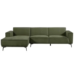 2,5-zits Loungebank Leeds - Groen (Lounge Links) - Loft24.nl
