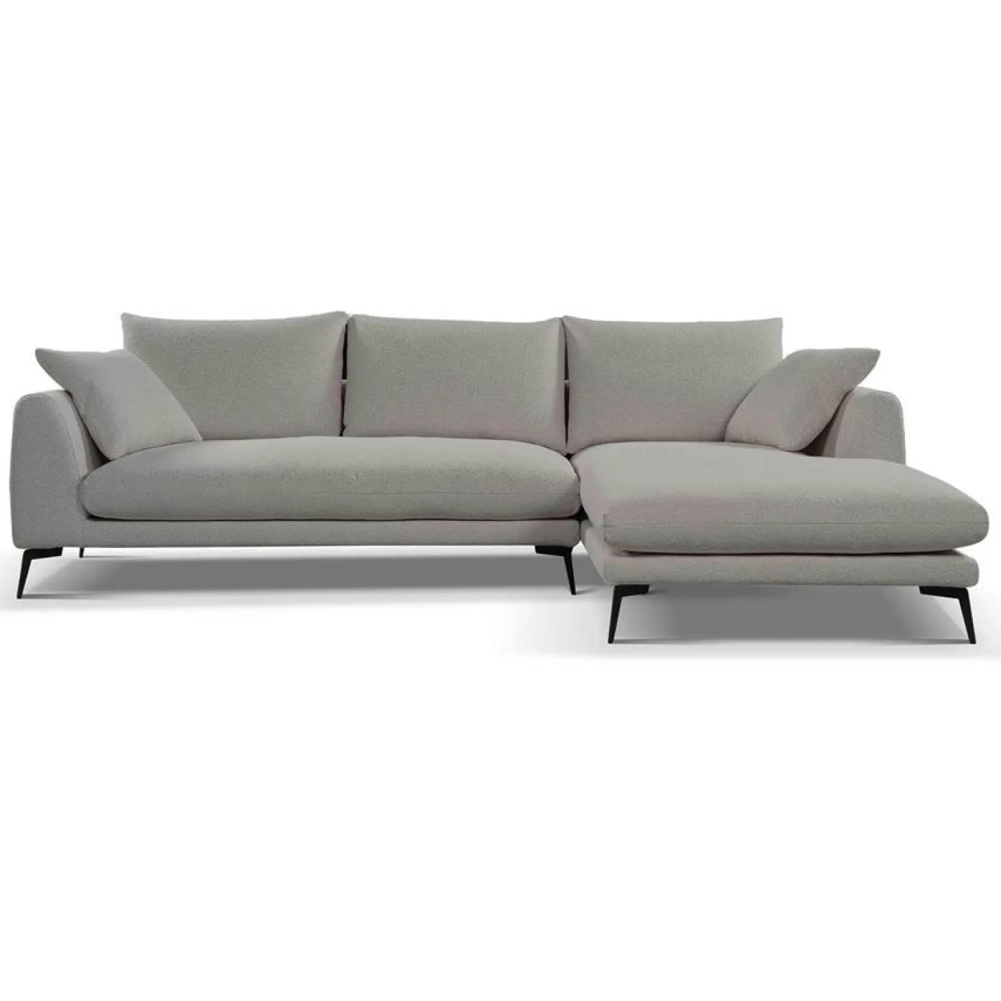 2,5-zits Loungebank Nottingham - Grijs (Lounge Rechts) - Loft24.nl