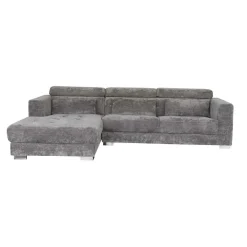 3-zits Lounge/Hoekbank Brighton - Licht Grijs (lounge Links) - Loft24.nl