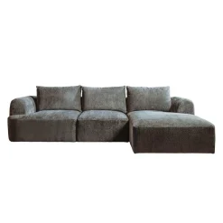 2,5-zits Lounge/Hoekbank Canterbury - Grijs (Lounge Rechts) - Loft24.nl