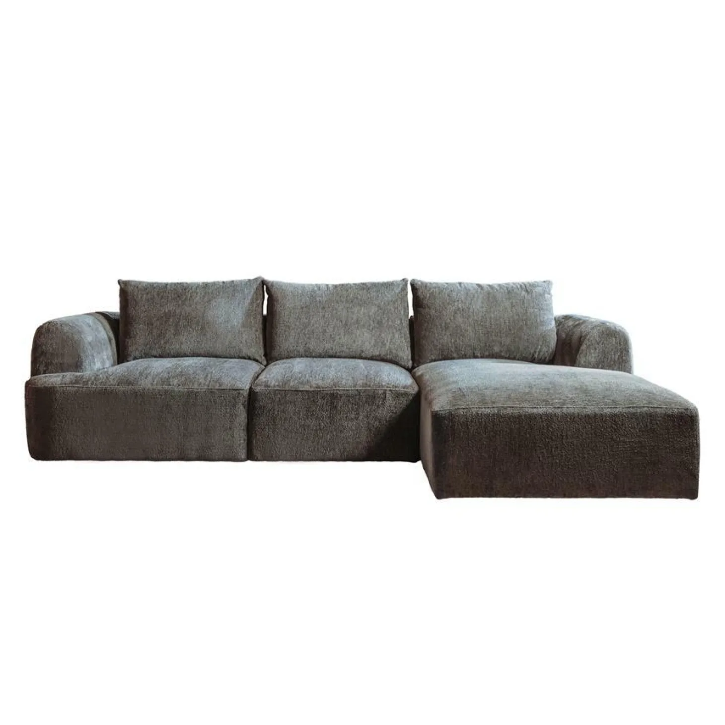 2,5-zits Lounge/Hoekbank Canterbury - Grijs (Lounge Rechts) - Loft24.nl