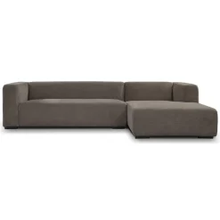 2,5- zits Lounge/Hoekbank Glasgow - Grijs (Lounge Links) - Loft24.nl
