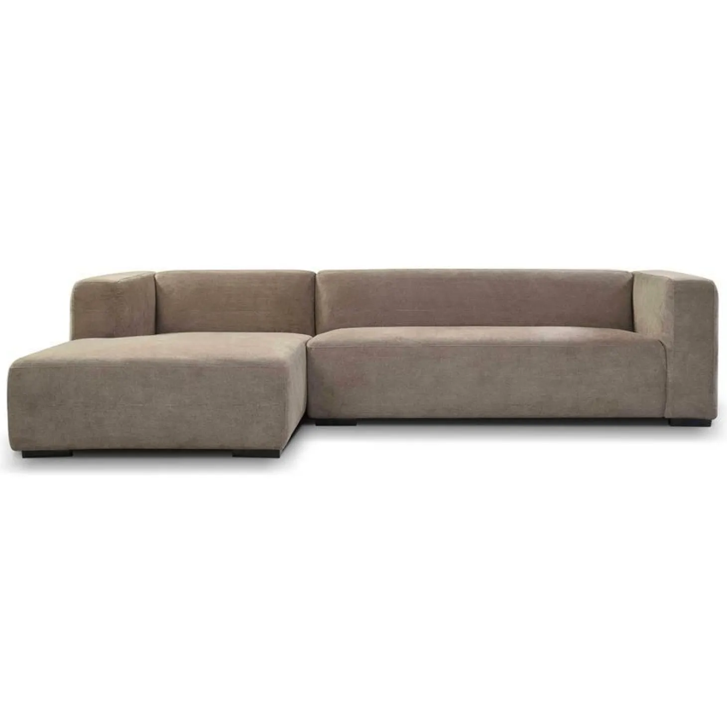 2,5- zits Lounge/Hoekbank Glasgow - Taupe (Lounge Rechts) - Loft24.nl