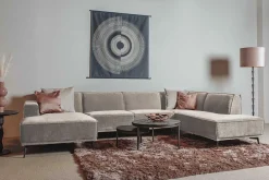 2,5-zits Lounge/Hoekbank Leeds - Beige (Lounge Links) - Loft24.nl
