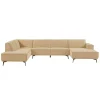 2,5-zits Lounge/Hoekbank Leeds - Beige (Lounge Rechts) - Loft24.nl