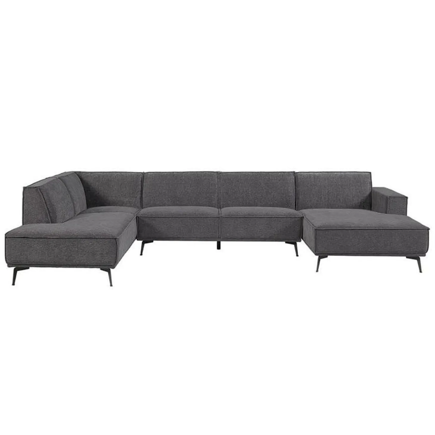 2,5-zits Lounge/Hoekbank Leeds - Blauw (Lounge Rechts) - Loft24.nl